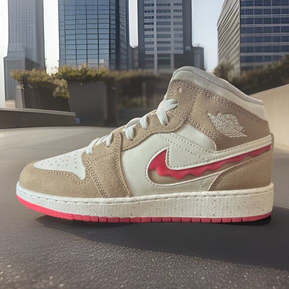 Jordan Other - Kid's Size 5.5Y Air Jordan 1 Mid SE Peanut Butter and Jelly HJ5958-206